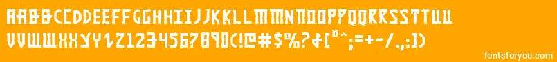 フォントKhazad – オレンジの背景に白い文字