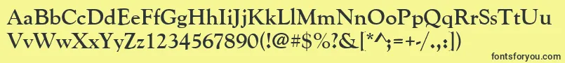GoudyoldstytBold Font – Black Fonts on Yellow Background