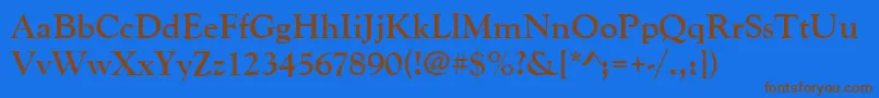 GoudyoldstytBold Font – Brown Fonts on Blue Background