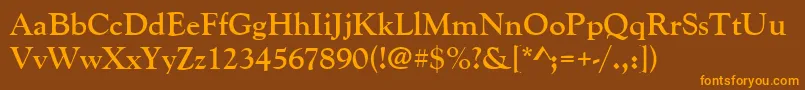 GoudyoldstytBold Font – Orange Fonts on Brown Background