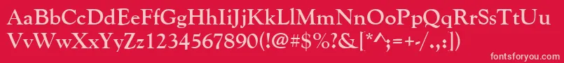 GoudyoldstytBold Font – Pink Fonts on Red Background