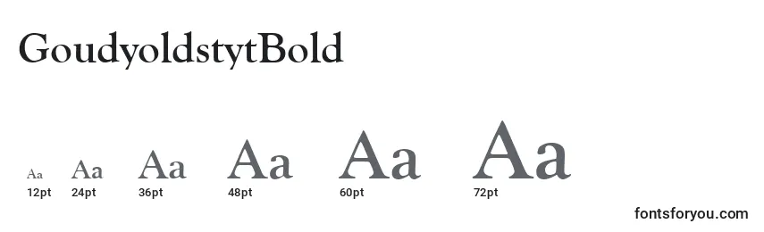 Размеры шрифта GoudyoldstytBold