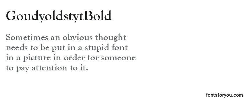Review of the GoudyoldstytBold Font