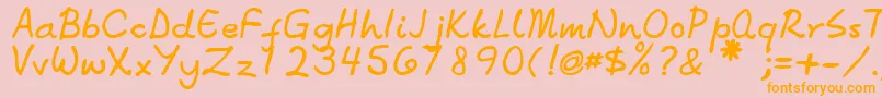 Mcmuratti Font – Orange Fonts on Pink Background