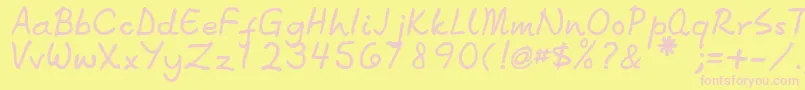 Mcmuratti Font – Pink Fonts on Yellow Background