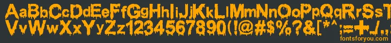 WoodcutterDrippingClassicFont Font – Orange Fonts on Black Background