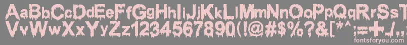 WoodcutterDrippingClassicFont Font – Pink Fonts on Gray Background