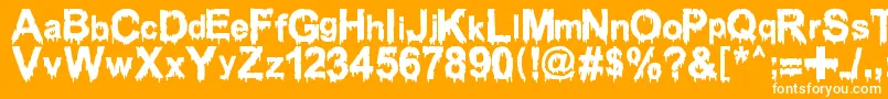 WoodcutterDrippingClassicFont Font – White Fonts on Orange Background