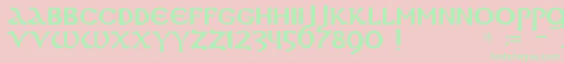 Dscopticc Font – Green Fonts on Pink Background