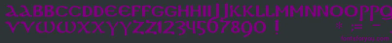 Dscopticc Font – Purple Fonts on Black Background