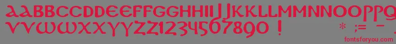 Dscopticc Font – Red Fonts on Gray Background