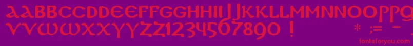 Dscopticc Font – Red Fonts on Purple Background