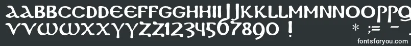フォントDscopticc – 黒い背景に白い文字