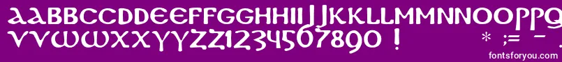 Dscopticc Font – White Fonts on Purple Background