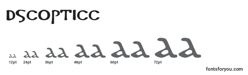 Dscopticc Font Sizes