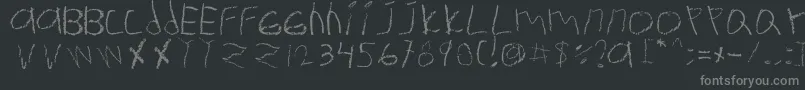 Ermanita-Schriftart – Graue Schriften auf schwarzem Hintergrund