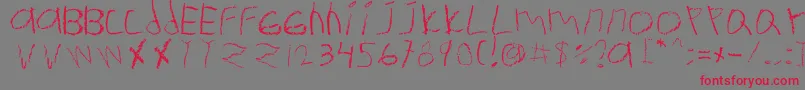 Ermanita Font – Red Fonts on Gray Background