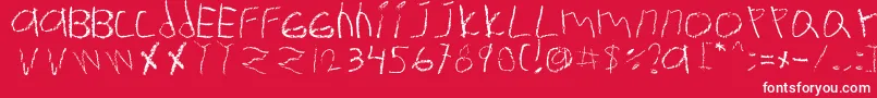 フォントErmanita – 赤い背景に白い文字