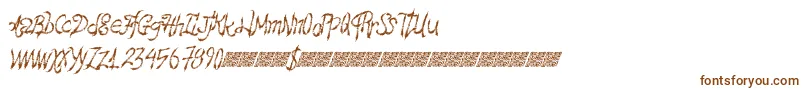 Шрифт Hawtfriend – коричневые шрифты на белом фоне