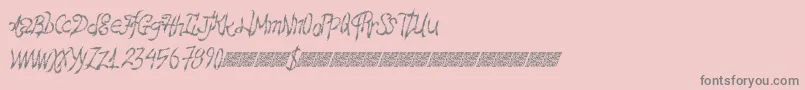 Hawtfriend Font – Gray Fonts on Pink Background