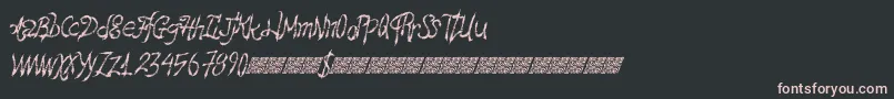 Hawtfriend-Schriftart – Rosa Schriften auf schwarzem Hintergrund