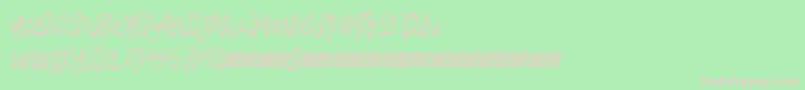 フォントHawtfriend – 緑の背景にピンクのフォント