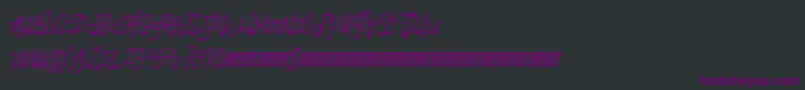 Hawtfriend-Schriftart – Violette Schriften auf schwarzem Hintergrund