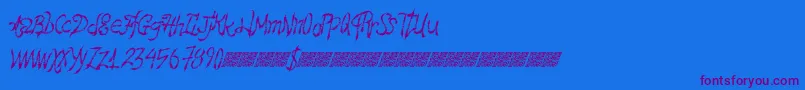 Hawtfriend Font – Purple Fonts on Blue Background