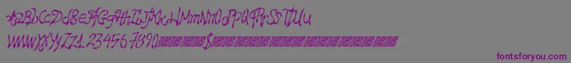 Hawtfriend-fontti – violetit fontit harmaalla taustalla