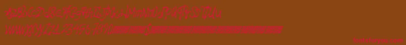 Hawtfriend Font – Red Fonts on Brown Background