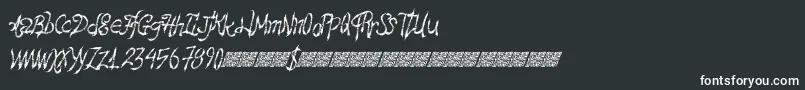 Hawtfriend Font – White Fonts on Black Background