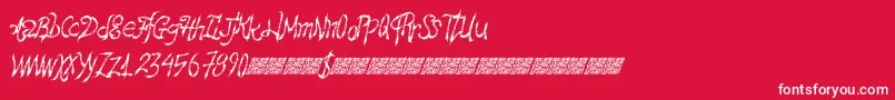 Hawtfriend Font – White Fonts on Red Background