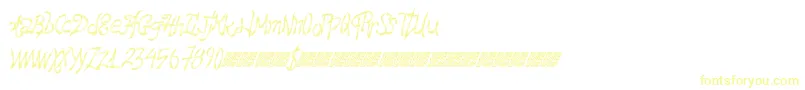 Шрифт Hawtfriend – жёлтые шрифты