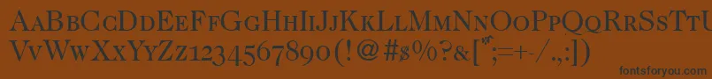 CaslonsmcRegular Font – Black Fonts on Brown Background