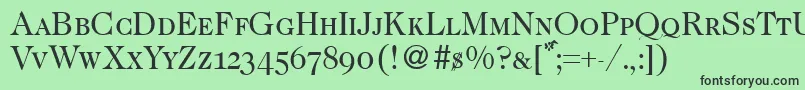 CaslonsmcRegular Font – Black Fonts on Green Background