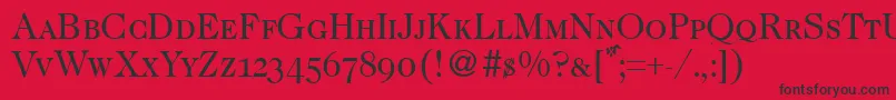 CaslonsmcRegular Font – Black Fonts on Red Background