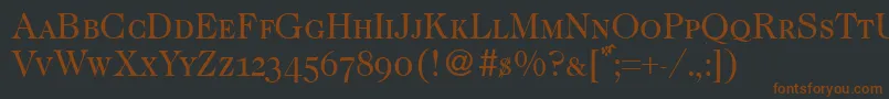CaslonsmcRegular Font – Brown Fonts on Black Background