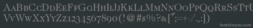 CaslonsmcRegular Font – Gray Fonts on Black Background