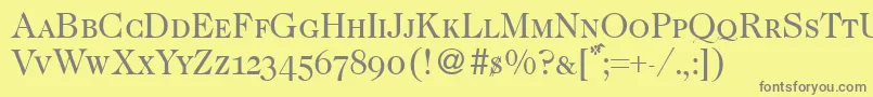 CaslonsmcRegular Font – Gray Fonts on Yellow Background