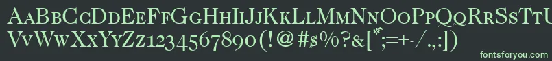 Шрифт CaslonsmcRegular – зелёные шрифты на чёрном фоне