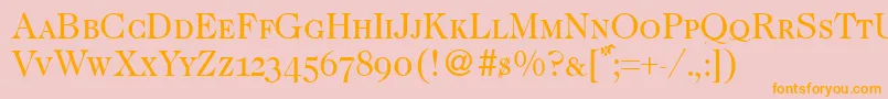 CaslonsmcRegular Font – Orange Fonts on Pink Background