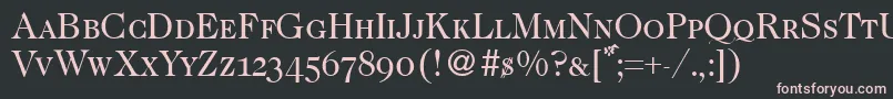 CaslonsmcRegular Font – Pink Fonts on Black Background