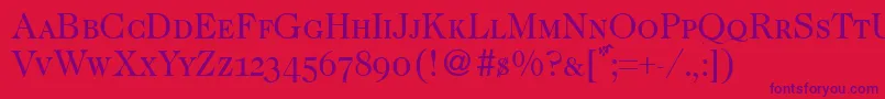 CaslonsmcRegular Font – Purple Fonts on Red Background