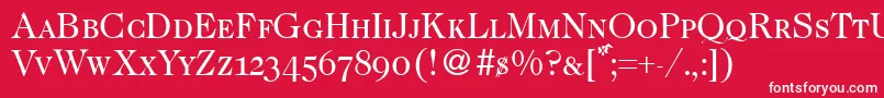 CaslonsmcRegular Font – White Fonts on Red Background