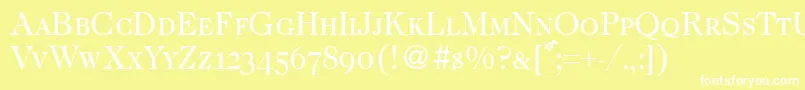 CaslonsmcRegular Font – White Fonts on Yellow Background