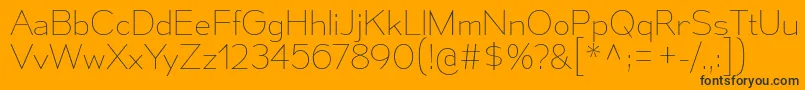 MesmerizeUl-Schriftart – Schwarze Schriften auf orangefarbenem Hintergrund