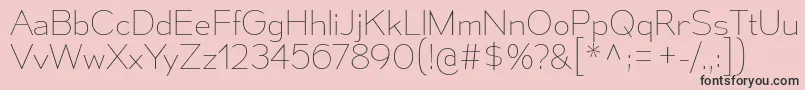 MesmerizeUl-fontti – mustat fontit vaaleanpunaisella taustalla