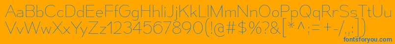 MesmerizeUl Font – Blue Fonts on Orange Background