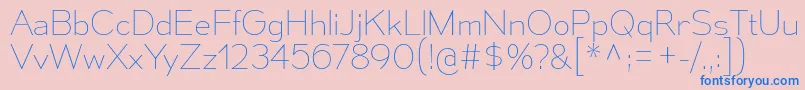 フォントMesmerizeUl – ピンクの背景に青い文字
