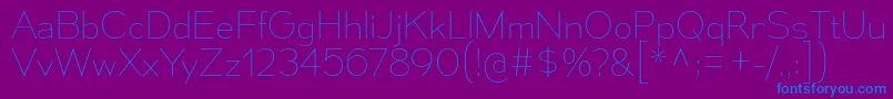 MesmerizeUl Font – Blue Fonts on Purple Background